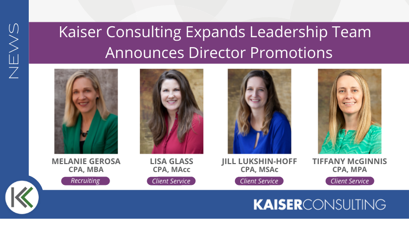 Kaiser Consulting Announces New Leadership Team Promotions cover image